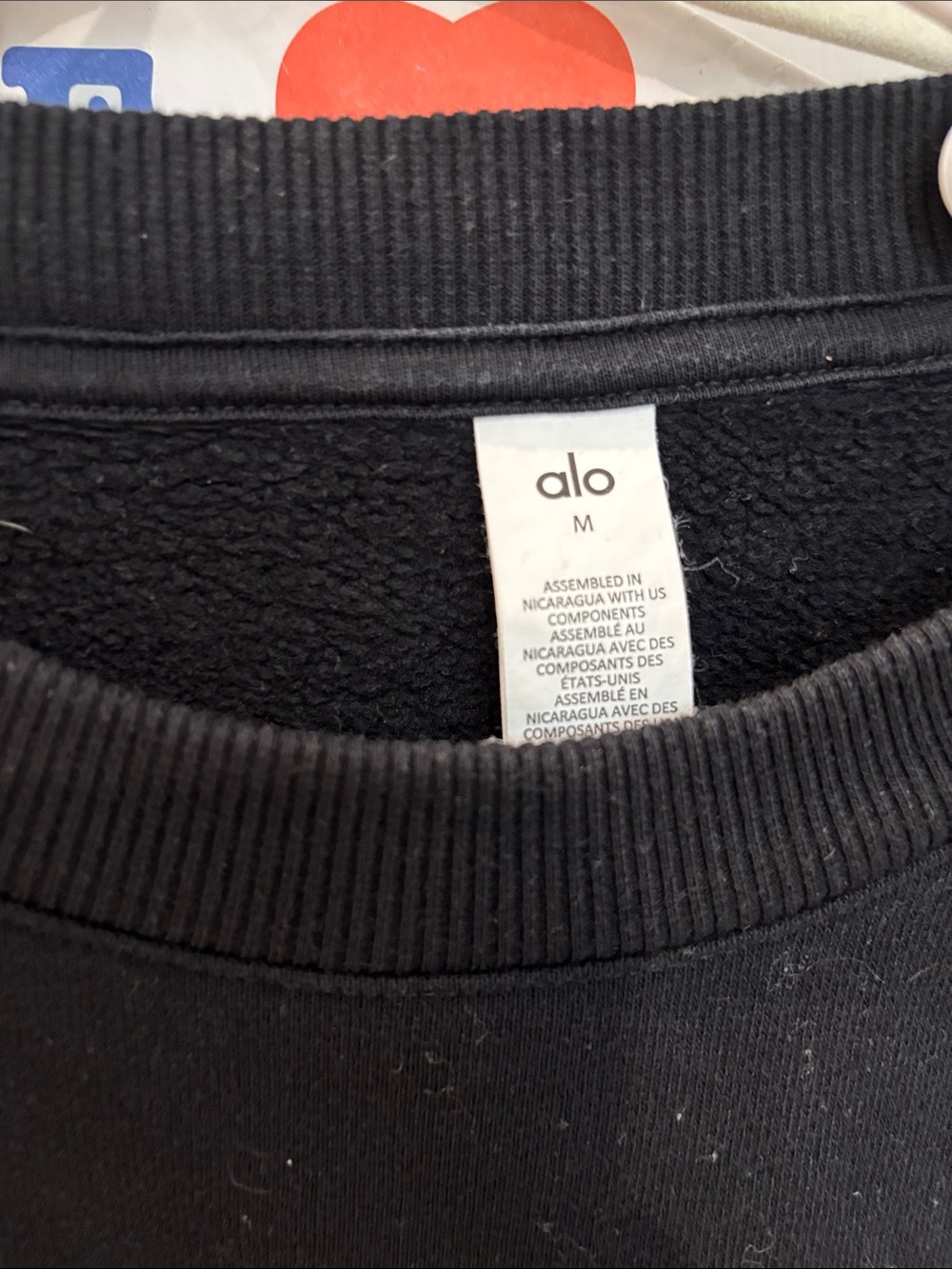 Black alo crew neck sweat shirt - Picture 3 of 3